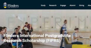Flinders International Research Scholarship in Australia
