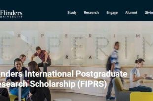 Flinders International Research Scholarship in Australia