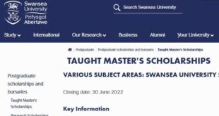 Swansea University Sanctuary Scholarship in UK 2022